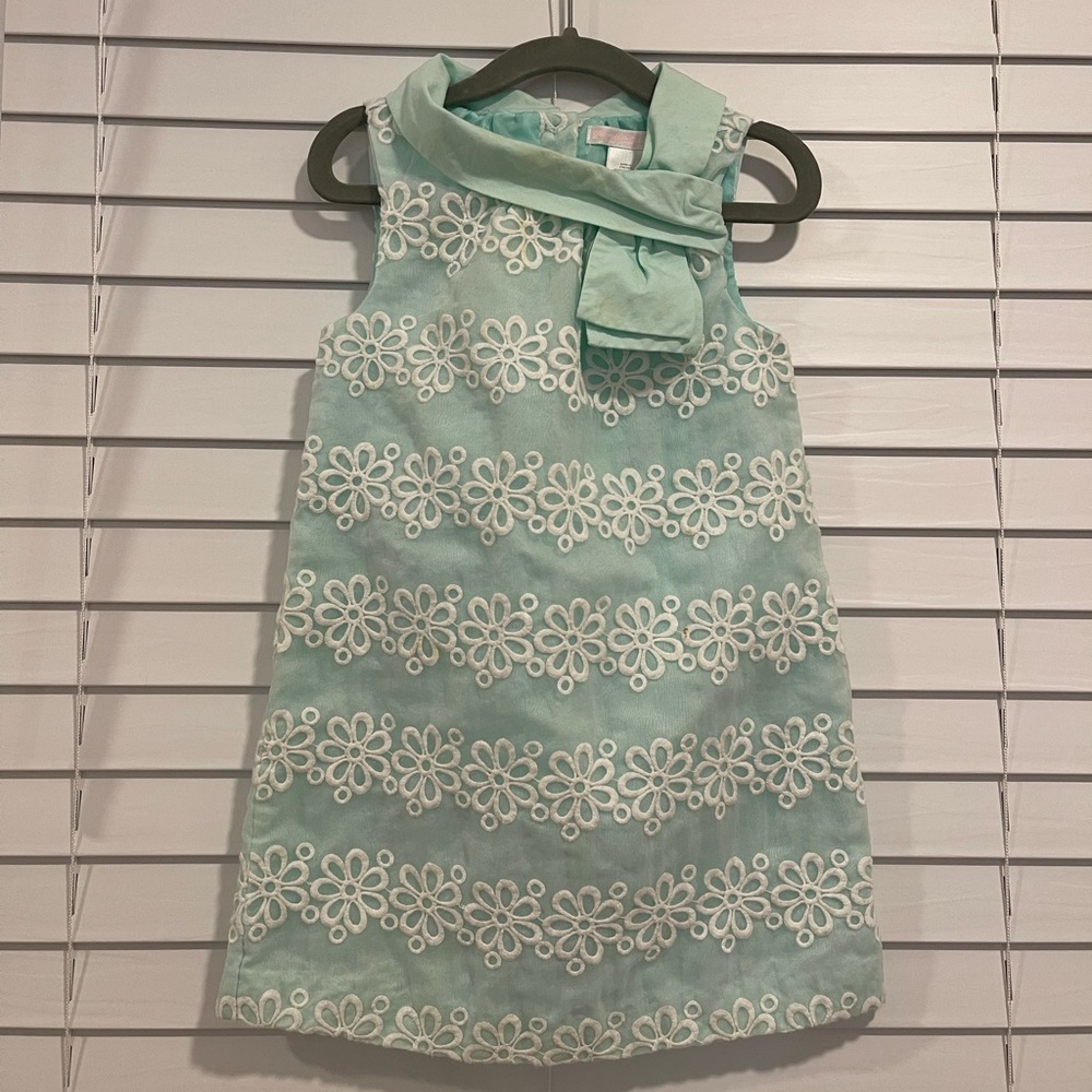 JANIE AND JACK Girl Blue Embroidery Floral Dress, size 3T
